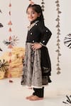 Buy_CUTE COUTURE_Black Anarkali Cotton Embroidered Mirror Pant Set _Online_at_Aza_Fashions