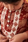 Buy_CUTE COUTURE_Maroon Kurta Rayon Printed Floral Mirror Embroidered And Patiala Set _Online_at_Aza_Fashions