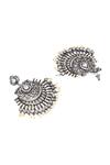 Buy_Ruby Raang_White Kundan Stone Studded Floral Chandbalis _Online_at_Aza_Fashions