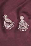 Shop Ruby Raang Rose Gold Stones, Diamonds, Cut Work Studded Layered Chandbalis at Aza Fashions Shop_Ruby Raang_Rose Gold Stones, Diamonds, Cut Work Studded Layered Chandbalis _at_Aza_Fashions