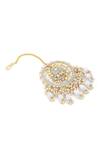 Buy_Ruby Raang_Gold Plated Kundan Floral Carved Maangtikka _Online_at_Aza_Fashions
