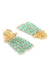 Buy_Ruby Raang_Sky Blue Beads Elephant Tassel Earrings _Online_at_Aza_Fashions