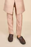 All Boy Couture_Beige Achkan Matka Double Layer With Pyjama _Online_at_Aza_Fashions