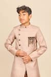 Buy_All Boy Couture_Beige Achkan Matka Double Layer With Pyjama _Online_at_Aza_Fashions