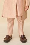 Buy_All Boy Couture_Pink Achkan Chanderi Embroidery Zari And Kurta Set _Online_at_Aza_Fashions