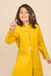 Shop_All Boy Couture_Yellow Achkan Cotton Matka Embroidered Thread Button With Pyjama _Online_at_Aza_Fashions