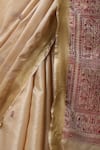 Buy_DUSALA_Beige Kosa Silk Chhattisgarhi Magnolia Handwoven Saree With Running Blouse Piece _Online_at_Aza_Fashions