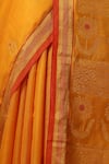 Shop_DUSALA_Yellow Kosa Silk Hyacinth Motif Handwoven Saree With Running Blouse Piece _Online_at_Aza_Fashions