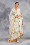 Buy_Sue Mue_Off White Chanderi, , Handloom Hand Painted Handwoven Kurta Set _at_Aza_Fashions