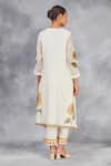 Buy_Sue Mue_Off White Chanderi, , Handloom Hand Painted Handwoven Kurta Set _Online_at_Aza_Fashions