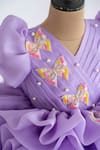 Buy_Ruchika lath label_Purple Organza- Lining Crepe Hand Embroidery Butterfly- Dress 