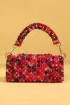 Buy_MODARTA_Red Crystal Rainbow Delight Embellished Bag _at_Aza_Fashions