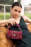 Shop_MODARTA_Red Crystal Rainbow Delight Embellished Bag _at_Aza_Fashions