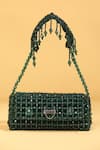 Buy_MODARTA_Green Crystal Beads Embellished Bag _at_Aza_Fashions