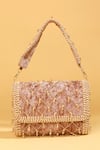 Buy_MODARTA_Pink Crystal Tassel Jaal Work Bag _at_Aza_Fashions