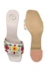 Shop_Yassio_Multi Color Thread Elan Floral Embroidered Heels _at_Aza_Fashions