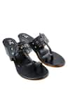 Shop_The Madras Trunk_Black Braided Kolhapuri Heels _at_Aza_Fashions