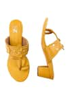 Buy_The Madras Trunk_Yellow Cutwork Braided Strap Kolhapuri Heels 