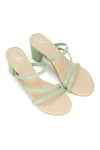 Buy_The Madras Trunk_Green Trio August Strappy Heels _at_Aza_Fashions