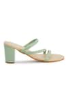 Shop_The Madras Trunk_Green Trio August Strappy Heels _Online_at_Aza_Fashions