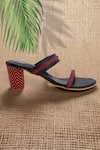 Shop_The Madras Trunk_Black Trio Tiya Strap Braided Heels _at_Aza_Fashions