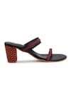 Shop_The Madras Trunk_Black Trio Tiya Strap Braided Heels _Online_at_Aza_Fashions