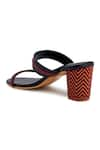 The Madras Trunk_Black Trio Tiya Strap Braided Heels _at_Aza_Fashions