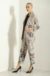 Buy_RANNA GILL_Beige Linen Blend Printed Milan Mirabella Rara Pant _Online_at_Aza_Fashions