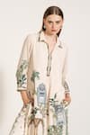 Buy_RANNA GILL_Ivory Georgette Blend Printed Windows Of The World Collared Mia Tunic 