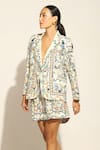 Shop_RANNA GILL_Multi Color Linen Blend Printed Jay Bird Notched Lapel Collar Halia Jacket _Online_at_Aza_Fashions