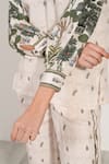 Shop_RANNA GILL_Ivory Linen Blend Printed Windows Of The World Nella Rara Pant _Online_at_Aza_Fashions