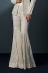 Ritika Mirchandani_Ivory Crepe Embroidered Crystal Blazer Lapel Collar Halo Cascade Sharara Set _Online_at_Aza_Fashions