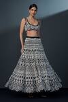 Buy_Ritika Mirchandani_Black Crepe Embellished Akari Geometric Embroidered Monochrome Lehenga Set _at_Aza_Fashions