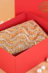 FEZA BAGS_Gold Embroidery Sequin Clutch _at_Aza_Fashions