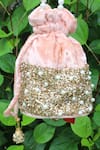 FEZA BAGS_Pink Embellished Cutdana Potli Bag _Online_at_Aza_Fashions