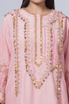 Buy_Debyani + Co_Pink Printed Floral Round Embroidered Kurta And Pant Set _Online_at_Aza_Fashions