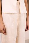 Shop_Lavanya Ahuja_Ivory Satin Linen Wavy Soft Tie Up Top With Pant 