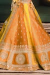 Masaba_Yellow Lehenga Heavy Raw Silk Embroidered Zardozi The Son Patissa Set _Online_at_Aza_Fashions