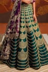 Buy_Masaba_Green Lehenga Heavy Raw Silk Embroidered Dori Plunge V-neck Set _Online_at_Aza_Fashions