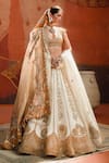 Buy_Masaba_Ivory Lehenga Heavy Raw Silk And Tissue Embroidered Nan Khati Bridal Set _at_Aza_Fashions