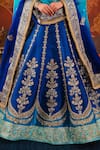 Shop_Masaba_Blue Lehenga Heavy Raw Silk Embroidered Dori Sanjh Anar Phool Bridal Set _Online_at_Aza_Fashions