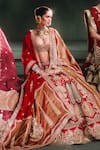 Buy_Masaba_Red Lehenga Heavy Raw Silk Embroidery Anant Bel And The Anar Bagh Bridal Set _at_Aza_Fashions