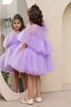 Shop_JANYAS CLOSET_Purple Net Embellished Fur Fairy Princess Tiered Cape Dress _at_Aza_Fashions