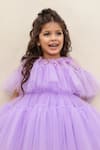 Buy_JANYAS CLOSET_Purple Net Embellished Fur Fairy Princess Tiered Cape Dress _Online_at_Aza_Fashions