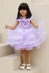 Buy_JANYAS CLOSET_Purple Fancy Fabric Embellished Pearls Cinderella Frilled Applique Dress _at_Aza_Fashions