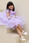 JANYAS CLOSET_Purple Fancy Fabric Embellished Pearls Cinderella Frilled Applique Dress _Online_at_Aza_Fashions