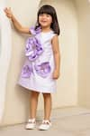 Buy_JANYAS CLOSET_Purple Satin Silk Embellished Flower Enchanted Dress _at_Aza_Fashions