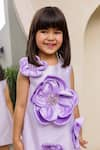 Shop_JANYAS CLOSET_Purple Satin Silk Embellished Flower Enchanted Dress _Online_at_Aza_Fashions