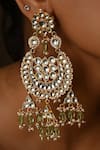 Buy_Namasya_Green Beads, Diamonds Drop Earrings _at_Aza_Fashions