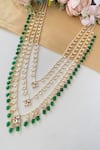 Shop_Namasya_Green Kundan Embellished Rani Haar _at_Aza_Fashions